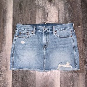 vintage levi’s jean mini skirt